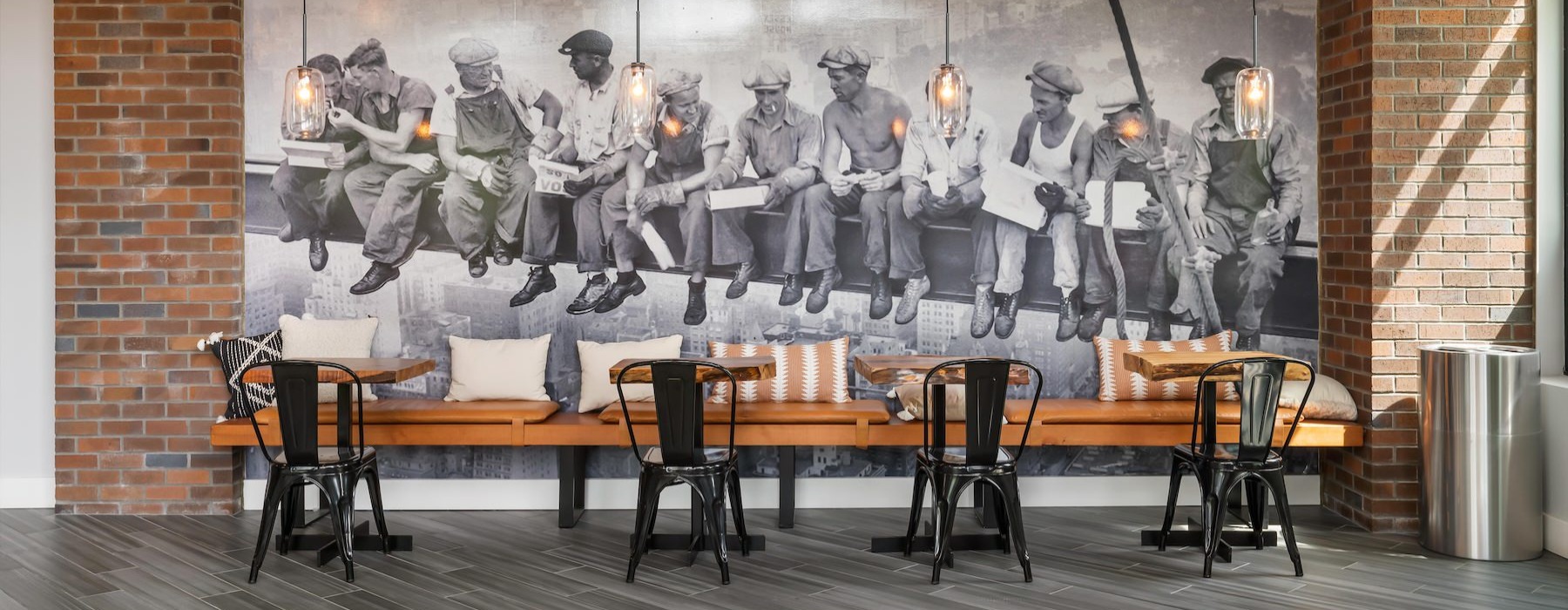 a wall with a painting of soldiers